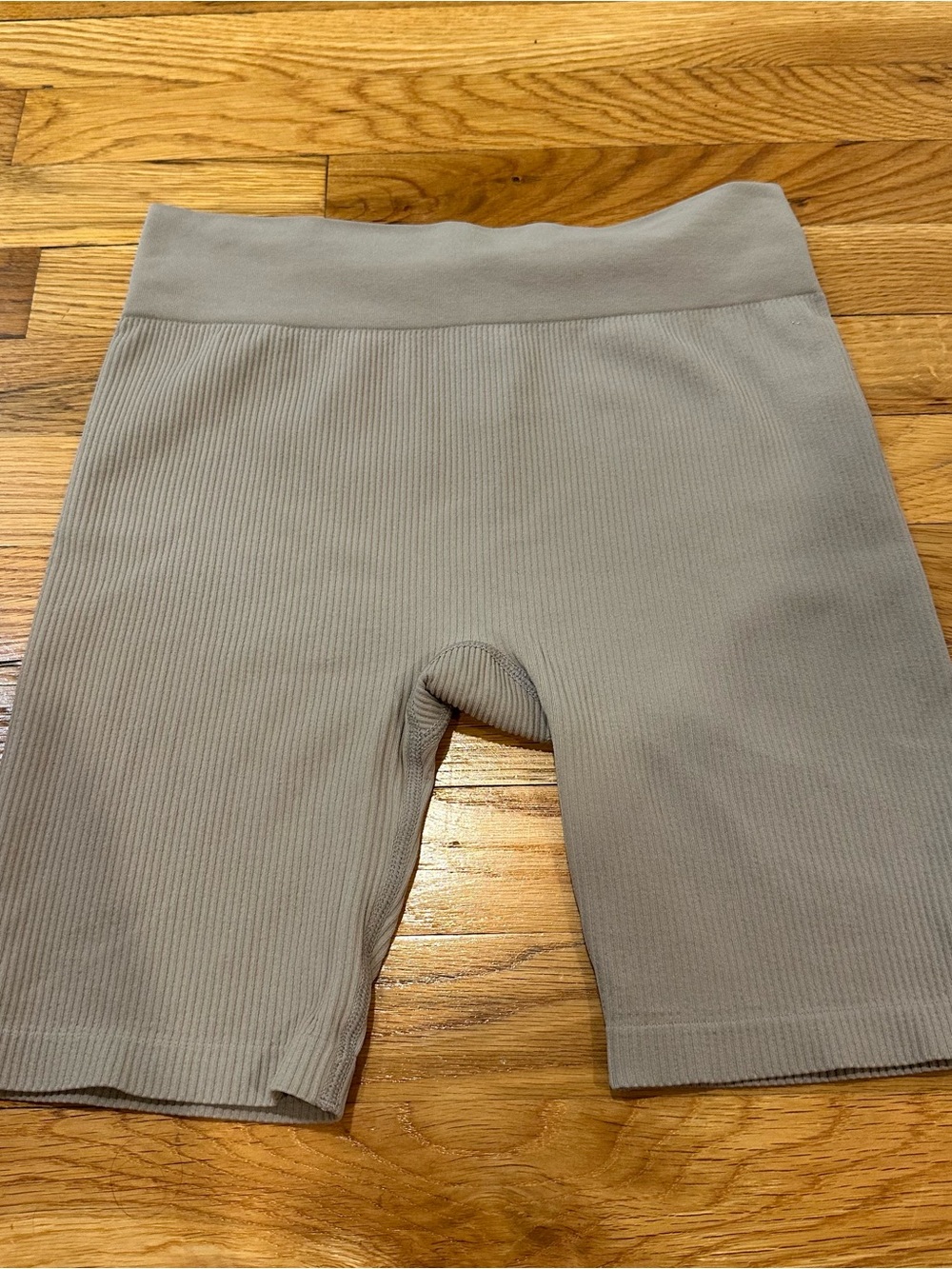 H&M Grey Ribbed Biker Shorts
